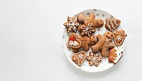 Christmas cookies border background