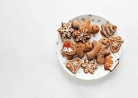 Christmas cookies border background