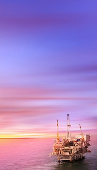 Oil platform mobile wallpaper