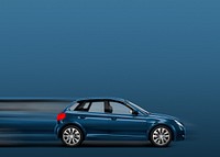 Blue hatchback car background