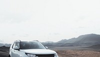 White SUV car background