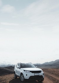 White SUV car background