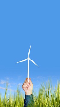 Wind turbine mobile wallpaper