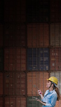 Dock worker, logistics phone wallpaper