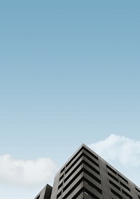 Aesthetic architecture background, building & blue sky image