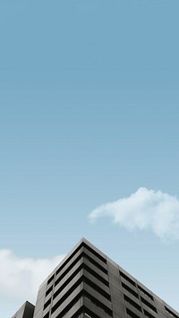 Aesthetic architecture iPhone wallpaper, building & blue sky image