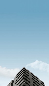 Aesthetic architecture iPhone wallpaper, building & blue sky image