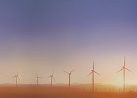 Wind farm background, renewable energy 