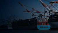 Container ship background