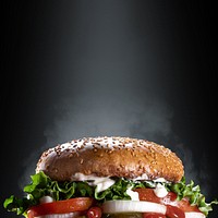 Cheeseburger black background