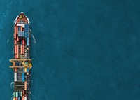 Container ship background