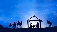 Three Wise Men HD wallpaper, silhouette border