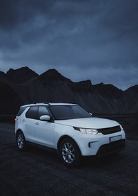 White SUV car background