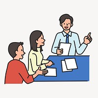 Business meeting teamwork  illustration