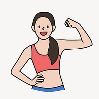 Woman workout vector