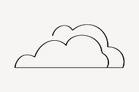 Cloud line art vector