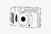 Film camera line art vector