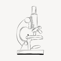 Microscope line art vector