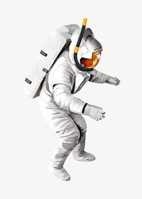 Floating astronaut, spaceman collage element psd