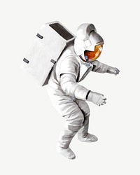 Floating astronaut, spaceman collage element psd