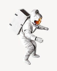 Floating astronaut, spaceman illustration
