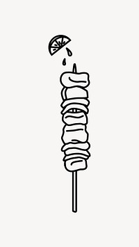 Barbecue line art vector