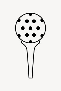 Golf ball line art vector