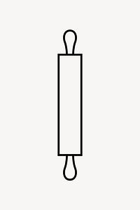 Rolling pin line art vector