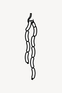 Sausage line art vector