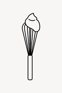 Whisk line art vector