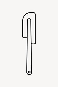 Spatula line art vector