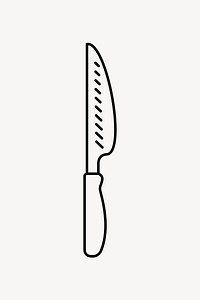 Chef's knife line art vector