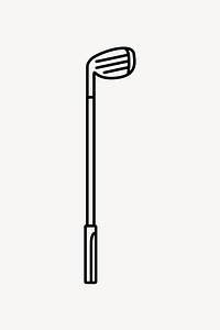 Golf club line art vector