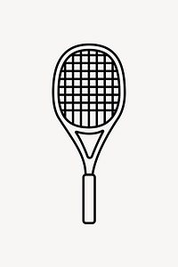 Tennis racket line art vector