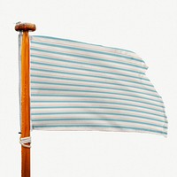 Striped flag mockup psd