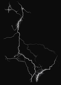 Lightning on black