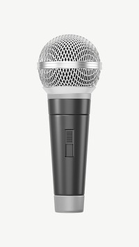 3D microphone, collage element psd