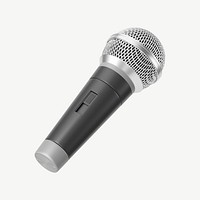 3D microphone, collage element psd