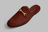 Slip-on half loafer mockup, shoes psd