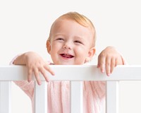 Smiling toddler isolated image