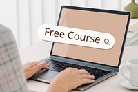 Free course search screen laptop