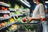 Woman doing grocery shopping 