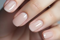 Women's beige nails AI generated image