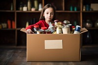 Food box cardboard kid. 