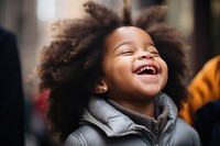 Happy toddler enjoy morning light