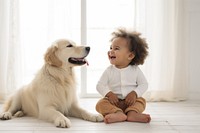 Golden Retriever & toddler