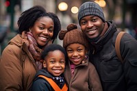 Happy African American family AI generated image