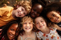 Diverse happy kids 