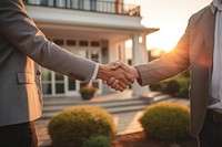 Realtor handshake with client