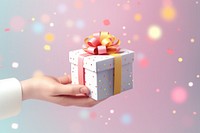 Gift confetti hand celebration. AI generated Image by rawpixel.